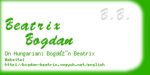 beatrix bogdan business card